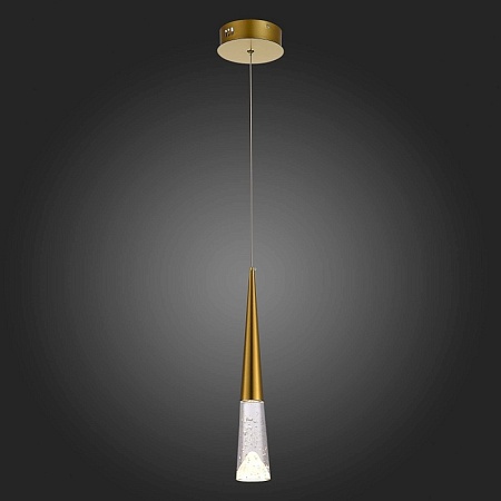 Люстра подвесная ST-Luce Золотистый/Прозрачный LED 1*3W 3000K SL6111.203.01 - фото