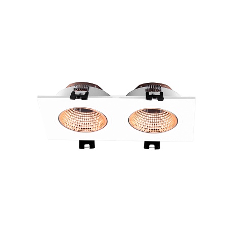 DK3072-WBR Встраиваемый светильник, IP 20, 10 Вт, GU5.3, LED, белый/бронзовый, пластик - фото