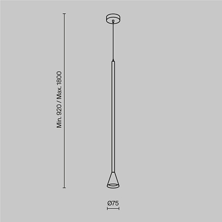 Подвесной светильник Technical Arrow P064PL-01G - фото