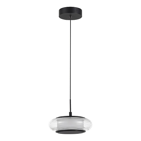 Светильник подвесной ST-Luce черный/прозрачный LED 1*7W 3000K SL6239.403.01 - фото