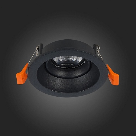 Св-к встр. Черный GU10 1*50W D94xH40 220V Без ламп ST208.408.01 - фото