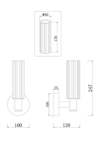 Настенный светильник (бра) Freya Ambra FR5167WL-01BS - фото