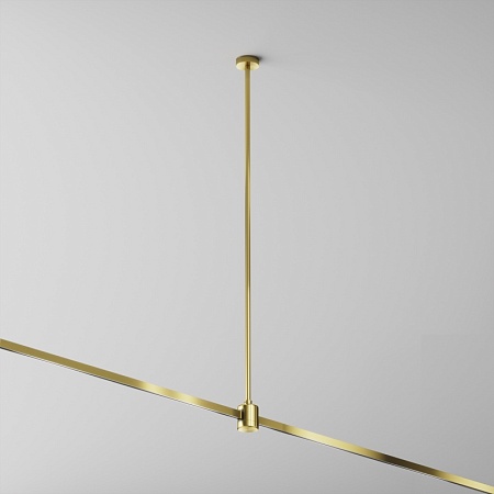 Крепление потолочное Long 700мм с прямым коннектором питания Flarity латунь - фото