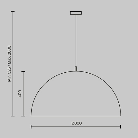 Подвесной светильник Maytoni Dome MOD169PL-05GR1 - фото