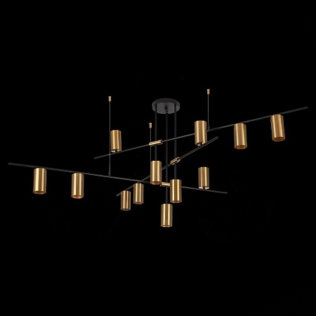 Светильник потолочный ST-Luce Черный/Латунь GU10 12*7W SL1206.402.12 - фото