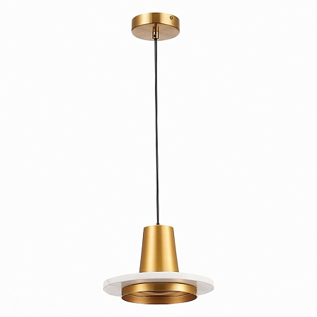 Подвес ST-Luce Латунь/Латунь, Белый LED 1*12W 3000K SL1212.203.01 - фото