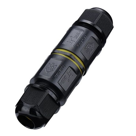 Соединитель-коннектор 3-контактный LD545  с рычажной клеммой, с пружинным контактом, водонепроницаемый, черный - фото