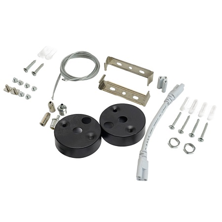 Светильник светодиодный линейный Feron AL4035 IP40 48W 4000К, рассеиватель матовый в алюминиевом корпусе, черный 1500*70*55мм - фото