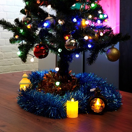 Световая фигура Свеча "Пламя"1LED (батарейки в компл), 7,5см, белый, LT134 - фото