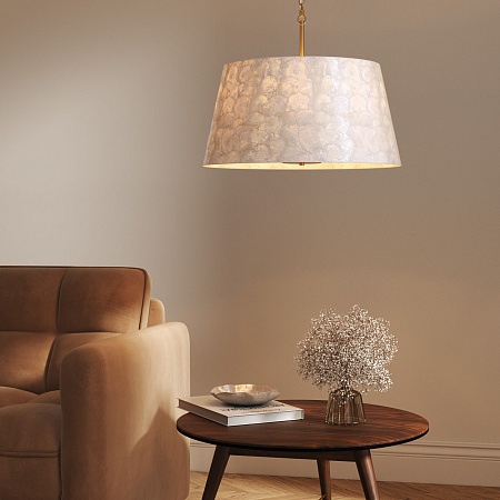 Подвесной светильник Eurosvet 101013/5 латунь/перламутр - фото