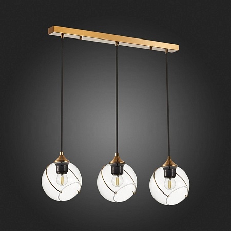 Светильник подвесной Золотистый/Прозрачный E27 3*60W SLE103103-03 - фото