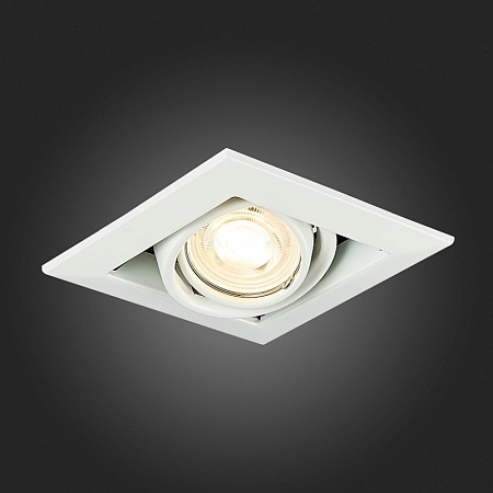 Св-к встр. Черный, Белый GU10 1*50W IP20 L126xW126xH70 220V Без ламп ST250.558.01 - фото