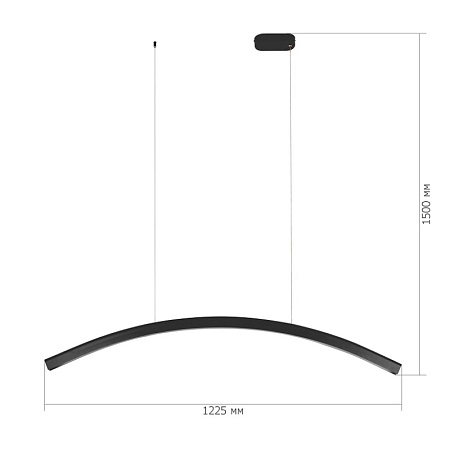 Светильник подвесной ST-Luce Черный/Черный LED 1*20W 4000K SL6232.413.01 - фото