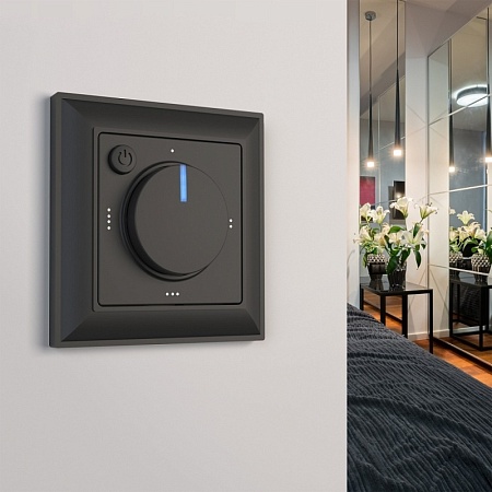 Терморегулятор электромеханический для теплого пола черный WL08-40-01 - фото