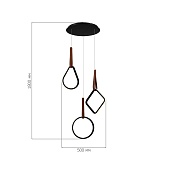 Светильник подвесной ST-Luce Черный/Черный, Терракотовый LED 1*36W 4000K SL6131.403.36