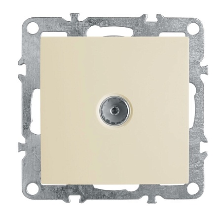 Розетка телевизионная 1-местная (механизм), STEKKER, PST00-9108-02, серия Эрна, слоновая кость - фото