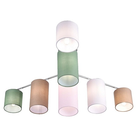 Светильник потолочный Хром/Белый, Бежевый, Зеленый E14 7*40W SLE300602-07 - фото