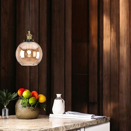 Подвесной Светильник Loft Clear Glass Sphere Cloche Дымчатый Imperiumloft 73694-22 - фото