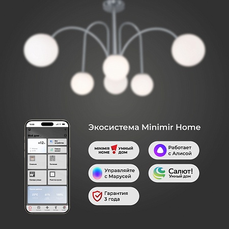 Потолочный светильник Eurosvet 30177/6 хром - фото