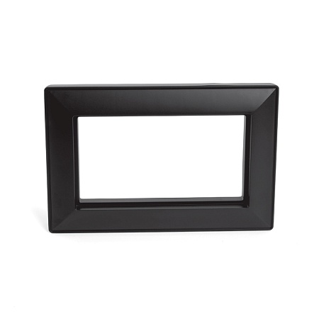 Рамка  2-местная (без перемычки),  пластик, STEKKER, PFR00-7012-05 , серия Катрин, черный - фото