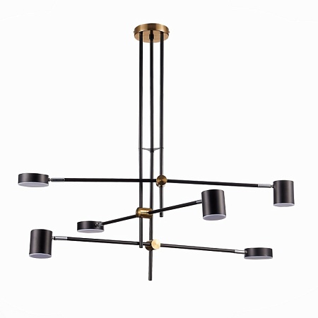 Светильник потолочный ST-Luce Черный, Латунь/Черный LED 6*5W 3000K SL1604.432.06 - фото