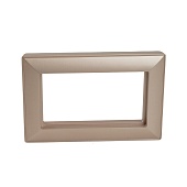 Рамка  2-местная (без перемычки),  пластик, STEKKER, PFR00-7012-02, серия Катрин, шампань