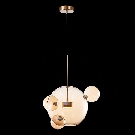 Светильник подвесной ST-Luce Латунь/Коньячный LED 1*10W 3000K SL1133.303.01 - фото