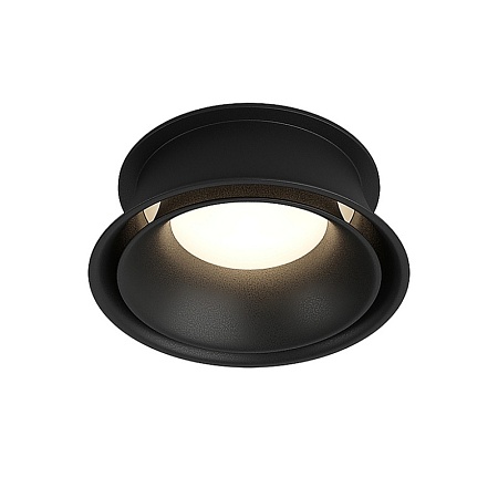 DK2403-BK Встраиваемый светильник влагозащ., IP 44, 10 Вт, GU10, черный, алюминий - фото