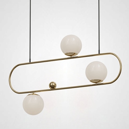 Подвесной Реечный Светильник Hoop L90 Латунь Imperiumloft 101675-26 - фото