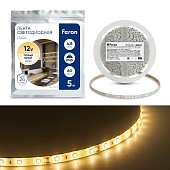 Светодиодная LED лента Feron LS604, 60SMD(2835)/m 4.8W/m 12V IP65 5m, 3000К