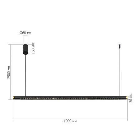 Светильник подвесной ST-Luce черный/черный,латунь LED 1*20W 4000K SL6238.403.01 - фото