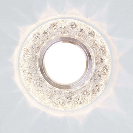 Точечный светильник с LED подсветкой 7249 MR16 SL серебряный блеск - фото