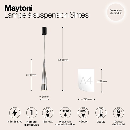 Подвесной светильник Maytoni Sintesi P090PL-L12CH3K - фото