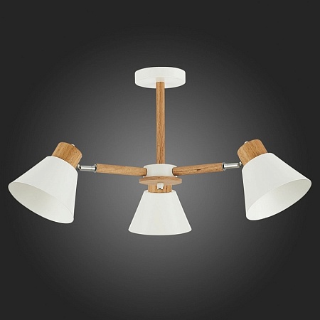 Светильник потолочный Светлое дерево, Белый/Белый E27 3*60W SLE103702-03 - фото