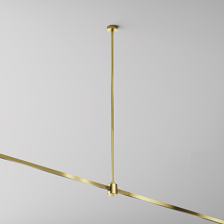 Крепление потолочное Long 700мм с прямым коннектором питания Flarity латунь - фото