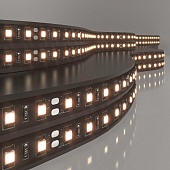 Светодиодная лента 120 Led 9,6 Вт IP20, 3300K тёплый белый, 5 м 2835 24V 120Led 9,6W IP20 Black Elektrostandard