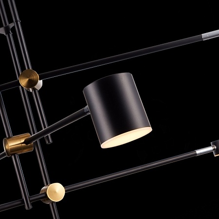 Светильник потолочный ST-Luce Черный, Латунь/Черный LED 6*5W 3000K SL1604.432.06 - фото