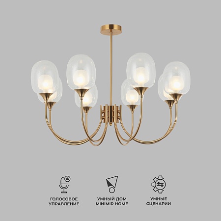 Подвесной светильник Eurosvet 70217/8 латунь - фото