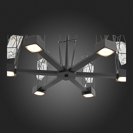 Люстра подвесная ST-Luce Серый графит/Серый графит, Прозрачный LED 6*8W 4000K SL815.303.06 - фото