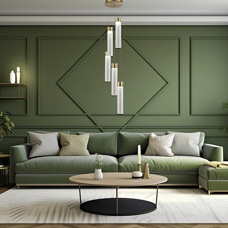 Светильник подвесной ST-Luce Латунь/Прозрачный LED 3*12W 4000K SL6236.303.03 - фото