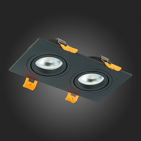 Св-к встр. Черный GU10 2*50W IP20 L170xW92xH27 220V Без ламп ST251.408.02 - фото