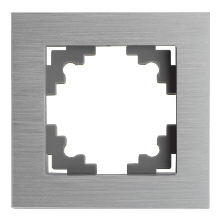 Рамка 1-местная, серебро, STEKKER, MFR00-7001-03, серия Катрин, серебро - фото