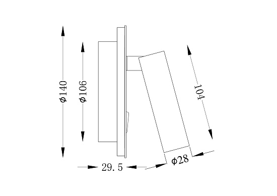 Настенный светильник (бра) Technical Ios 176 C176-WL-01-6W-MG - фото