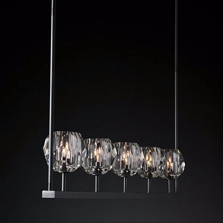 Люстра Boule De Cristal Linear Chandelier 5 Black Imperiumloft 84808-22 - фото