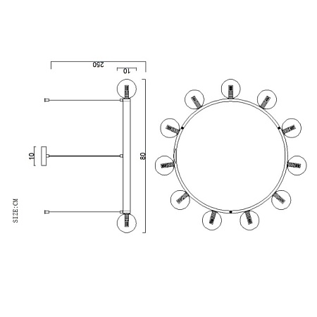 Подвесная Люстра Destiny Ch D80 Imperiumloft 194906-23 - фото