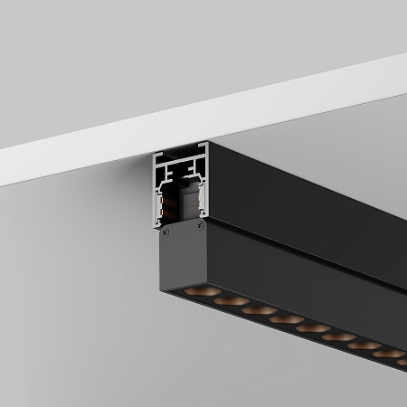 Шинопровод 2м Exility накладной/подвесной низкопрофильный черный - фото
