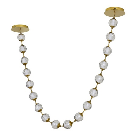 SL6520.303.18 Светильник подвесной ST-Luce латунь/прозрачный с пузырьками воздуха LED 1*90W 4000K HELMI - фото