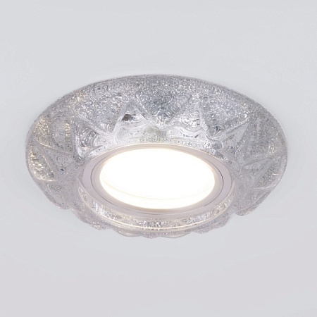 Точечный светильник с LED подсветкой 7249 MR16 SL серебряный блеск - фото