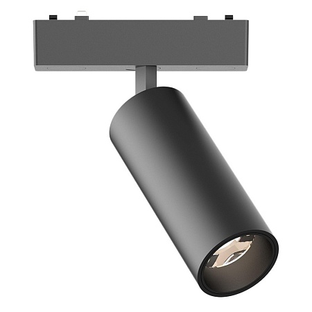 Магнитный трековый светильник Черный LED 1*9W 3000K 540Lm Ra>90 IP20 D44xH110 48V ST677.436.09 - фото