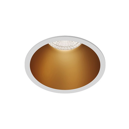 DK3026-WG Встраиваемый светильник, IP 20, 10 Вт, GU5.3, LED, белый/золотой, пластик - фото